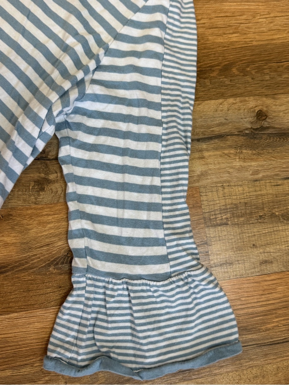 Preppy Nautical Grandmacore J Jill Bell Sleeve Everyday Basic Knit Top Size LP - Picture 5 of 6